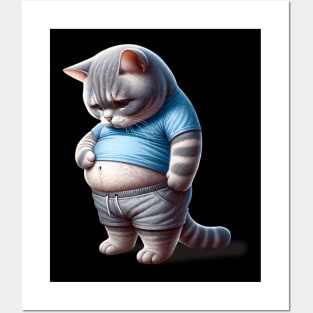 Funny Fat Cat Posters and Art